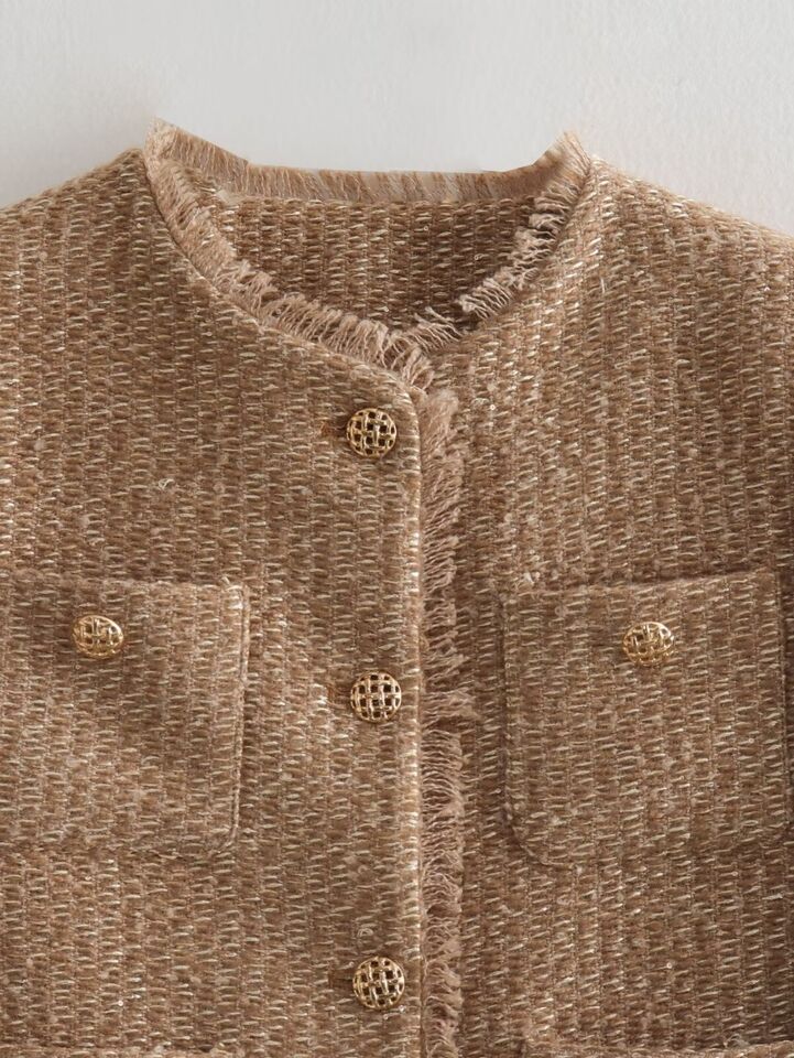Veste courte en tweed pour femmes