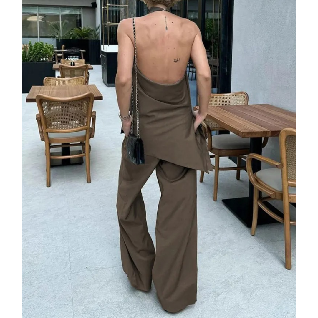 Ensemble débardeur et pantalon vintage pour femmes