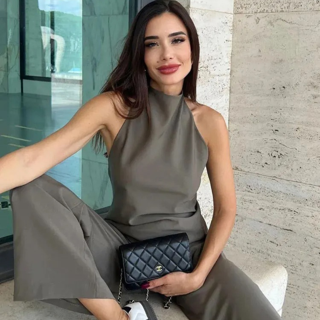 Ensemble débardeur et pantalon vintage pour femmes