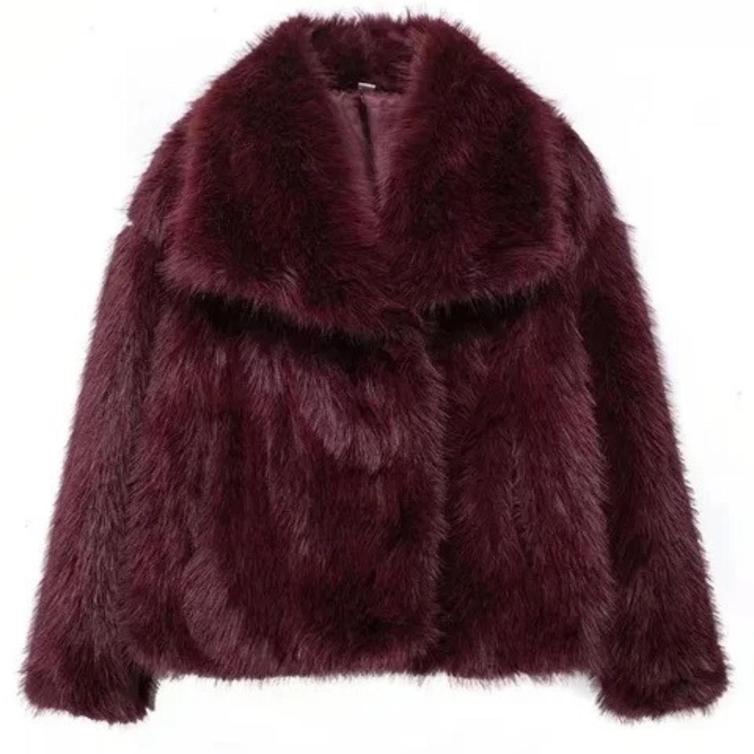 Manteau de fourrure chaud en peluche pour femme