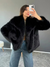 Manteau de fourrure chaud en peluche pour femme