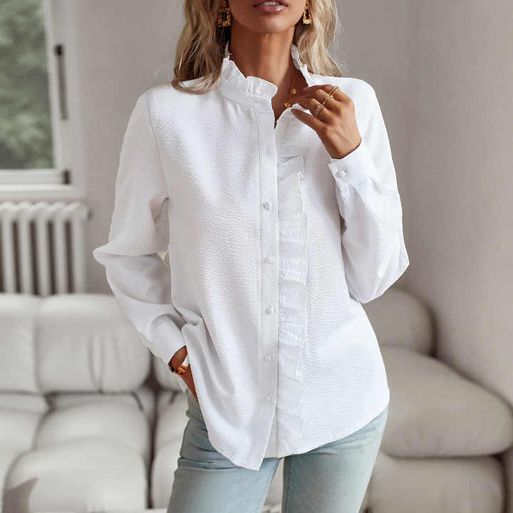 Variant image for Chemisier Femme Chic à Manches Longues 100% Polyester-9