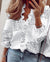 Variant image for Blouse Femme Volants Col en V 100% Polyester Élégante-17