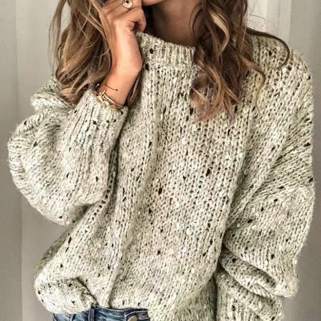 Pull en tricot à épaules tombantes pour femmes
