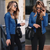 Veste en cuir pour femme