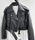 Veste en cuir vintage pour femme