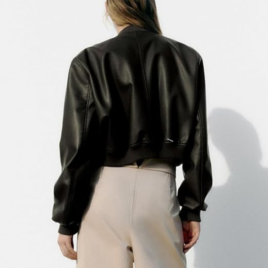 Veste de moto zippée pour femmes