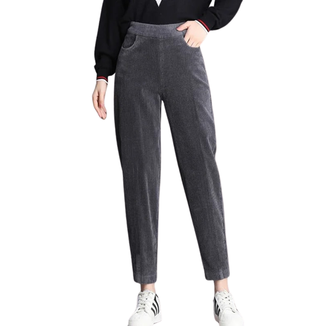Pantalon chaud en velours côtelé pour femmes
