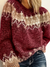 Pull en maille à imprimé jacquard pour femmes