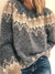 Pull en maille à imprimé jacquard pour femmes