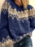 Pull en maille à imprimé jacquard pour femmes
