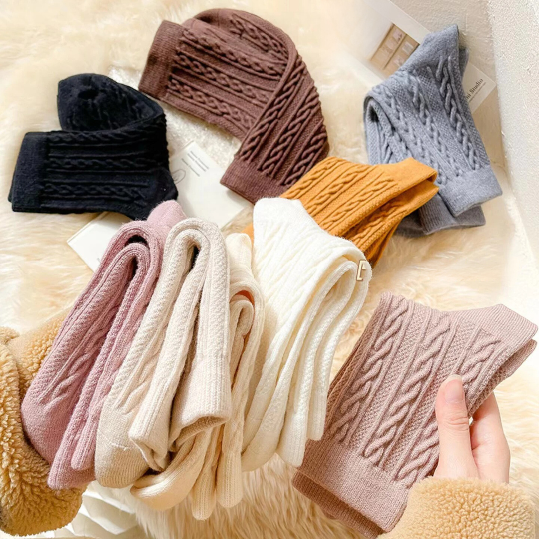 3 paires/ensemble Chaussettes en laine de cachemire pour femmes