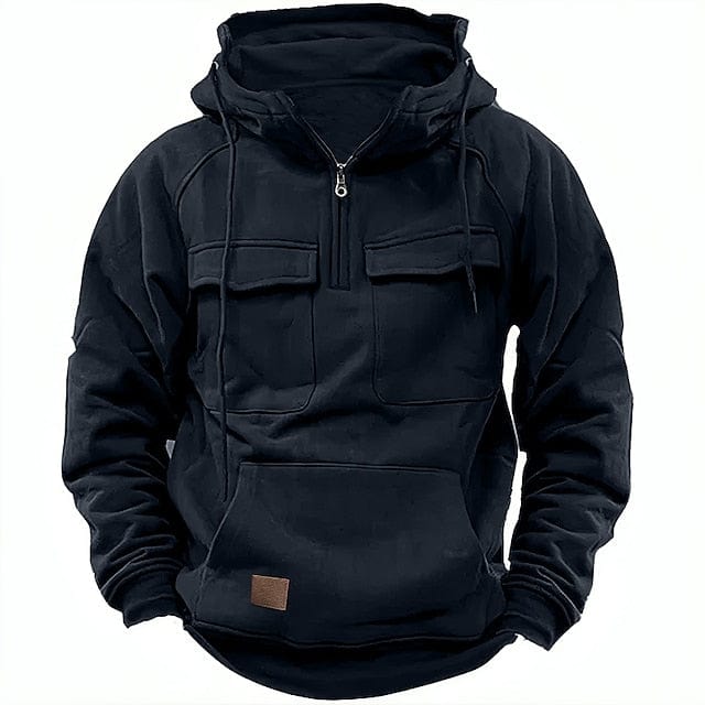 Variant image for Sweat à Capuche Hivernal Élégant Homme en Mélange de Coton-13