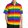 Chemise pour hommes à rayures arc-en-ciel