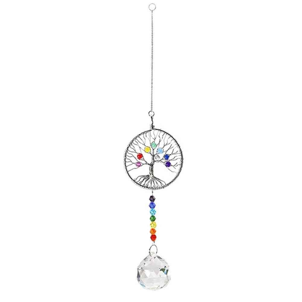 Cristal de l'arbre de vie attrape-soleil