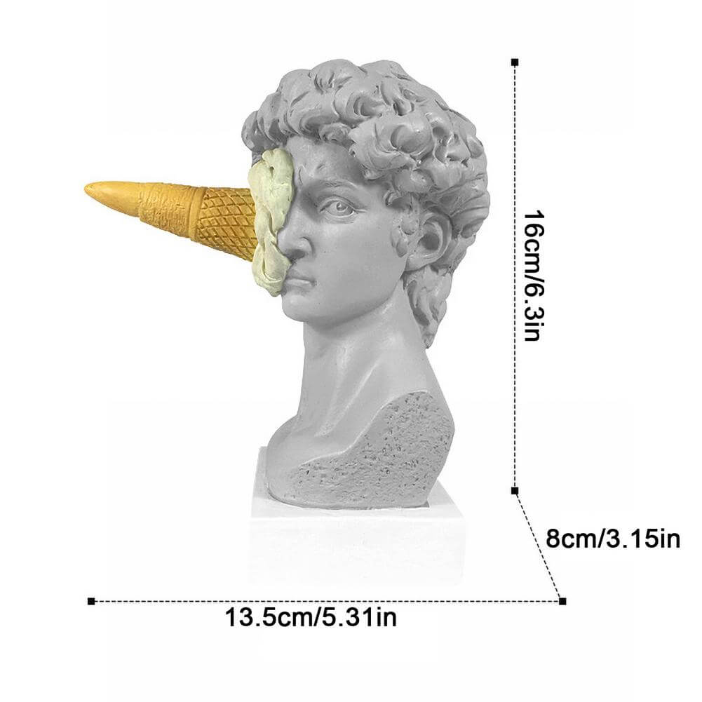 La sculpture de glace de David