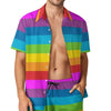 Chemise pour hommes à rayures arc-en-ciel