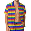 Chemise pour hommes à rayures arc-en-ciel