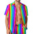 Chemise pour hommes à rayures arc-en-ciel