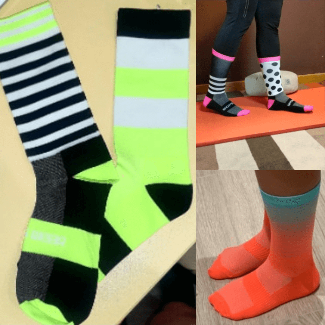 Chaussettes de sport unisexes colorées