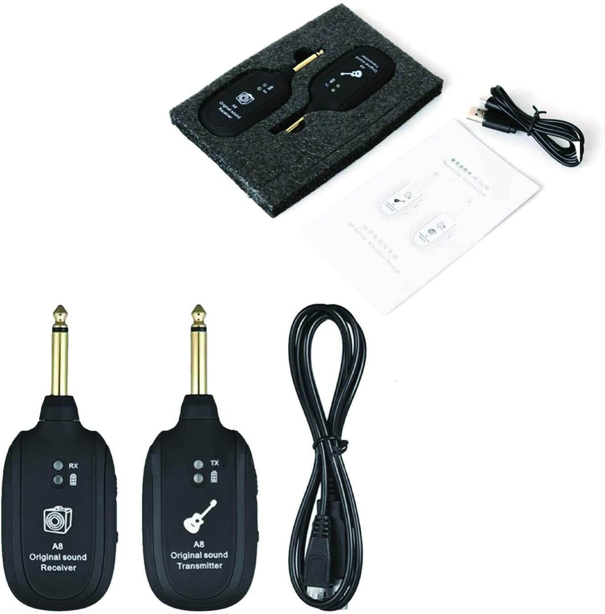 Système d'amplification sans fil pour guitare | Émetteur et Récepteur