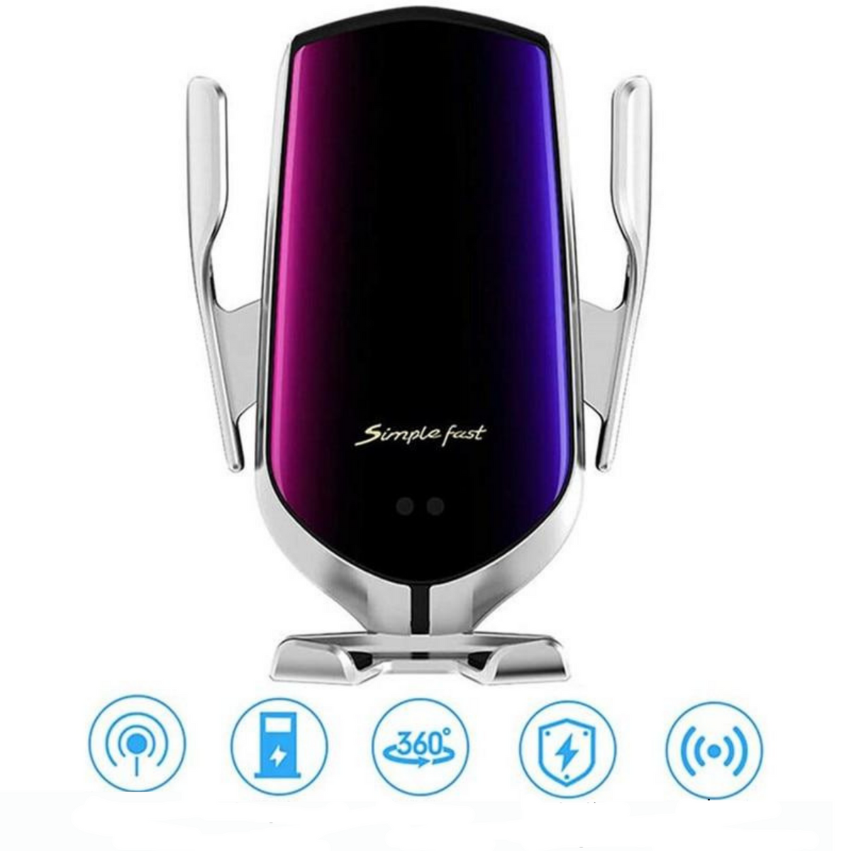 PREMIUM - Support de téléphone à serrage automatique | Chargeur sans fil