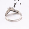 Bague en argent sterling en forme de V