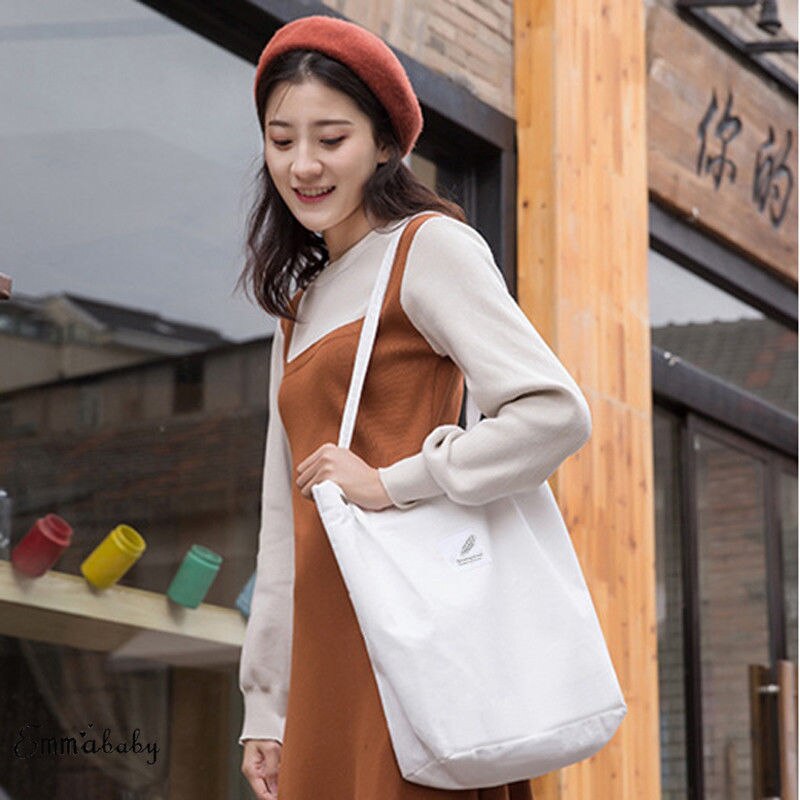 Sac fourre-tout en velours côtelé