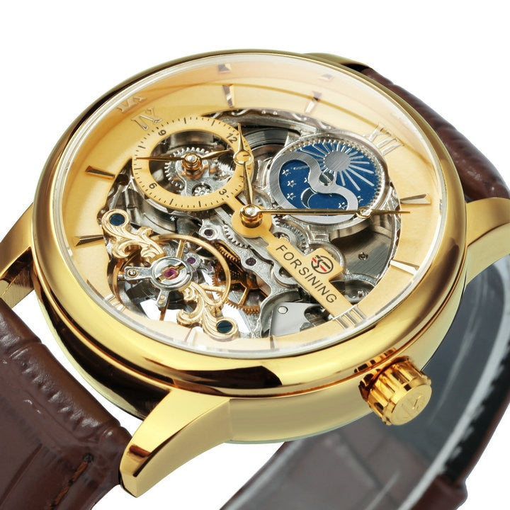 Forsining - Montre squelette pour hommes