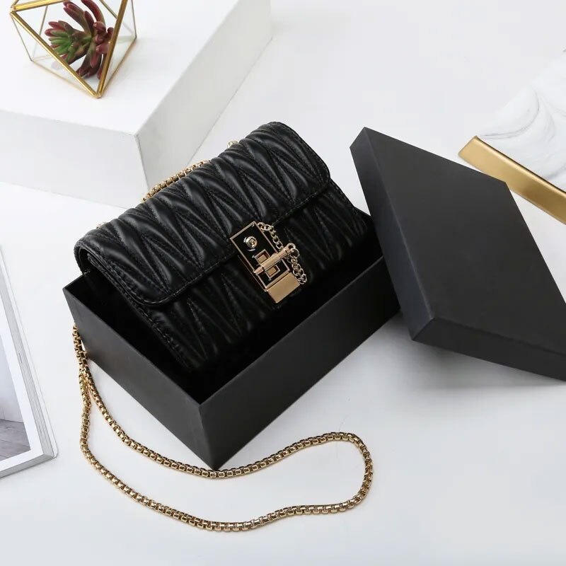 Sac en cuir géométrique pour femmes