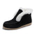 Bottines en daim et cuir