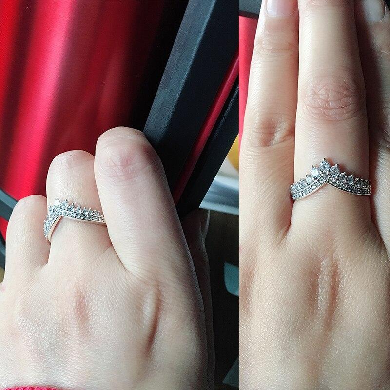 Bague en argent sterling en forme de V