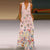 Robe longue sans manches à imprimé papillon