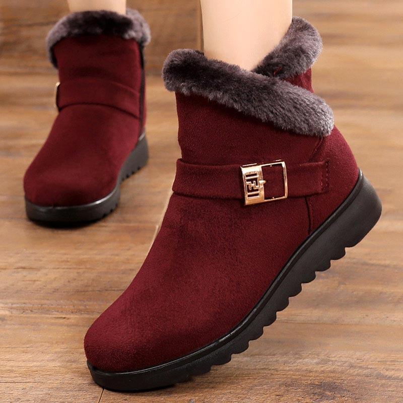 Bottes de neige en peluche pour femmes