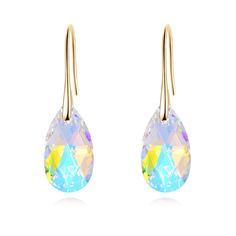 Boucles d'oreilles en cristal en forme de goutte d'eau