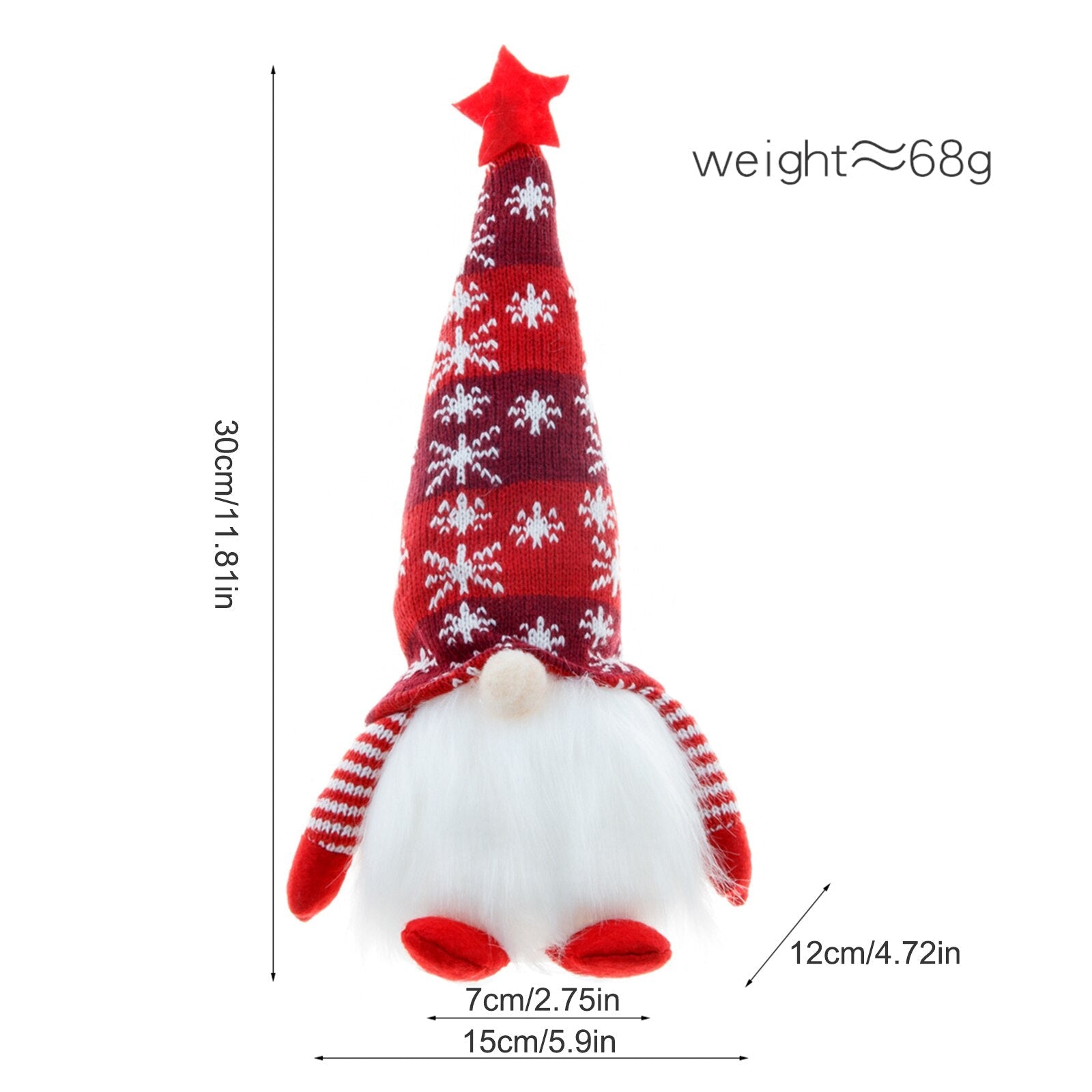 Gnome de Noël illuminé