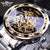 Montre mécanique rétro-squelette lumineuse