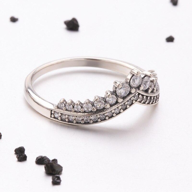 Bague en argent sterling en forme de V