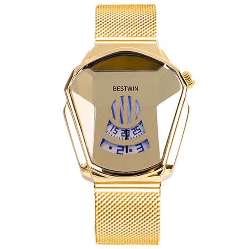 Montre-bracelet à quartz étanche style diamant