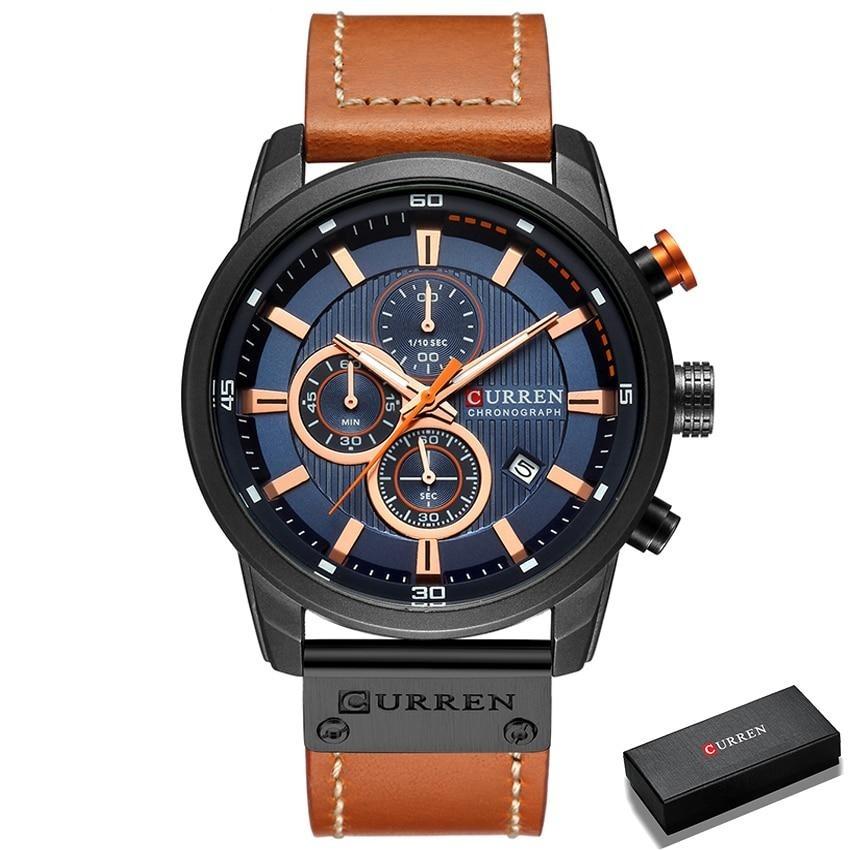CURREN Chronographe Montre-bracelet pour homme