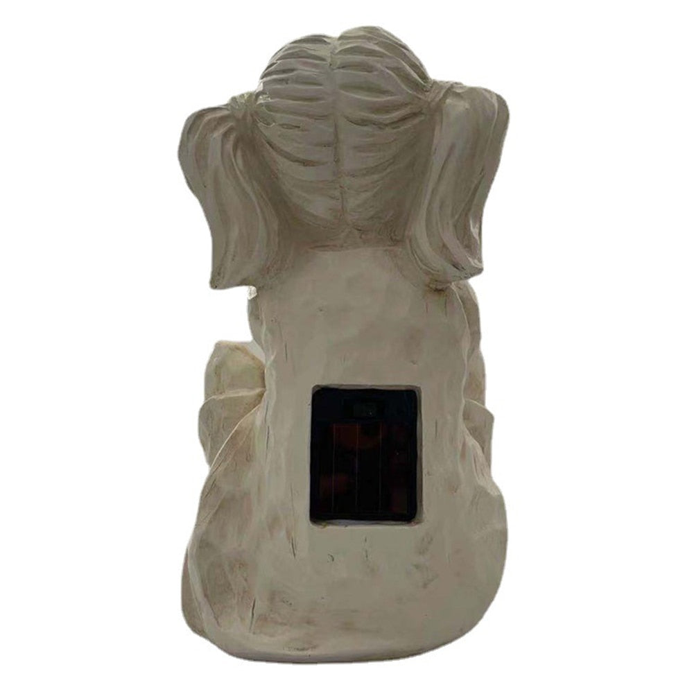 Enfants avec lucioles solaires Statues de jardin