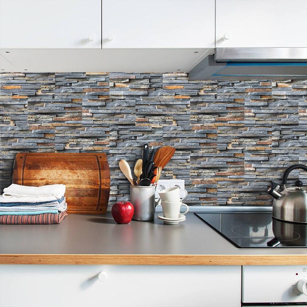 Autocollants imperméables pour carreaux 3D (9 pièces)