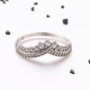 Bague en argent sterling en forme de V