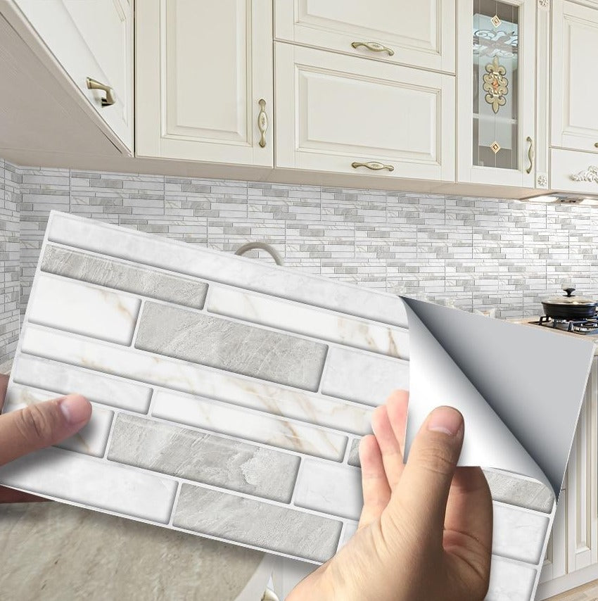 Autocollants imperméables pour carreaux 3D (9 pièces)