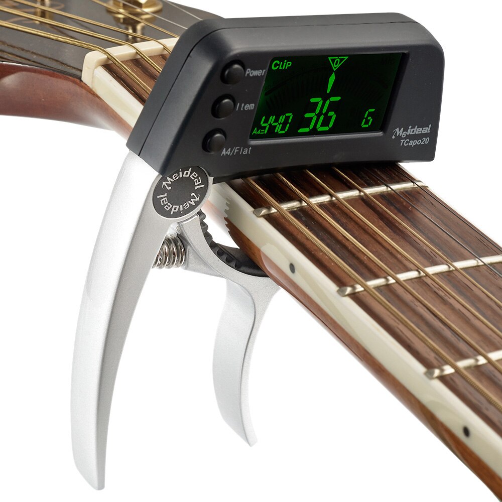 Capo et accordeur pour guitare 2-en-1