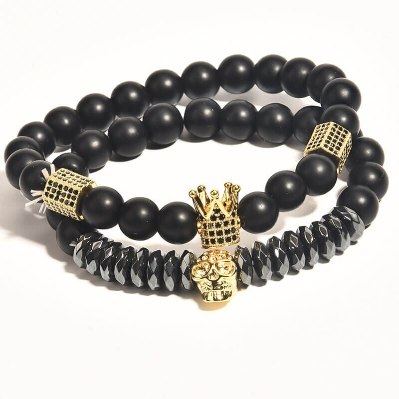 Bracelet en pierre d&#39;onyx