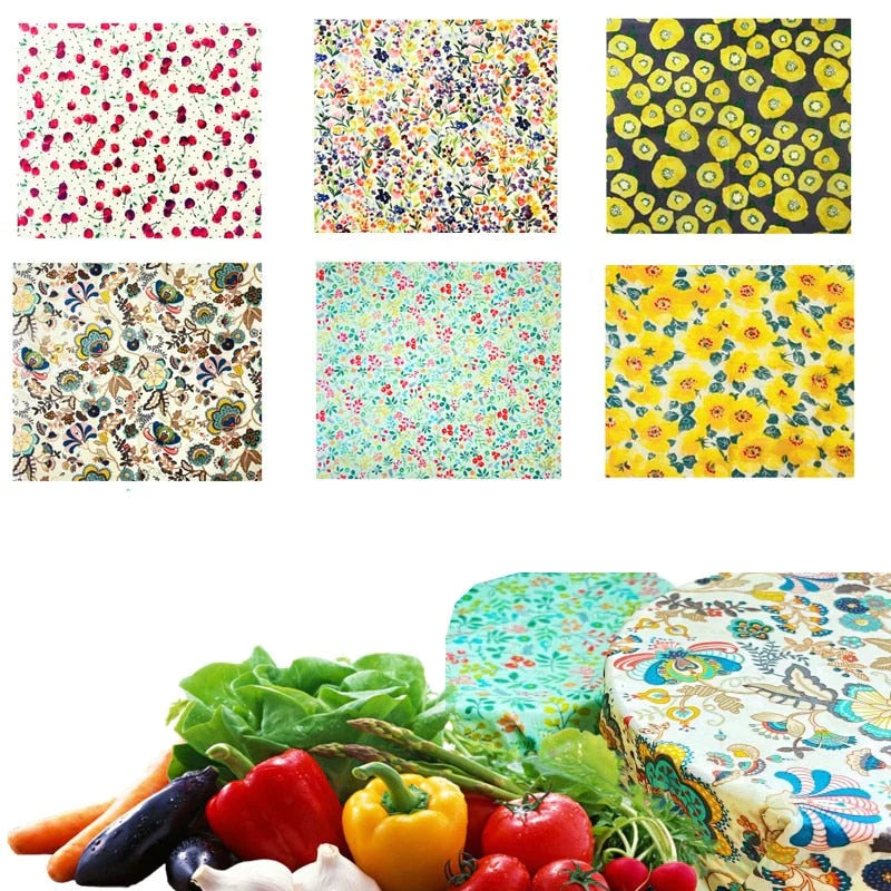 Emballages alimentaires en cire d'abeille - Lot de 3