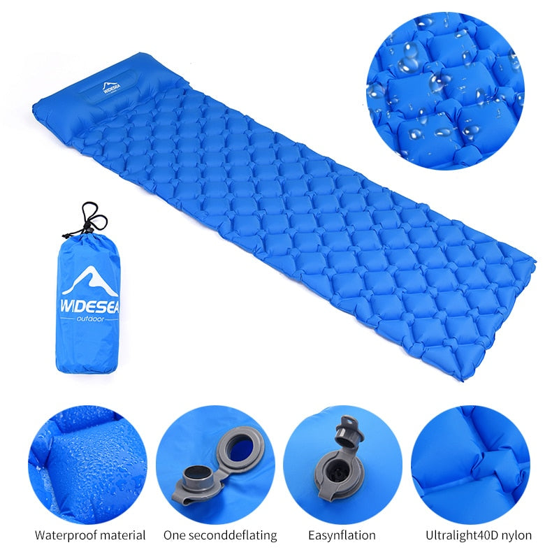 Matelas de couchage gonflable pour l'extérieur
