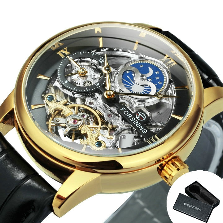 Forsining - Montre squelette pour hommes