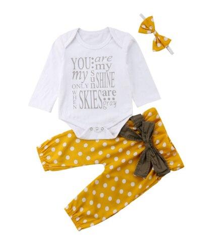 Ensemble grenouillère pour bébé You Are My Sunshine